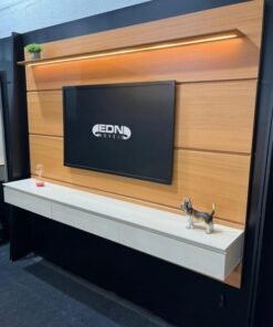 Home Suspenso até 75" Norton 1.8 (Bliss + Aspen) Cedro/Off White - EDN MÓVEIS