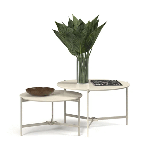 Mesa de Centro Prisma Off White - EJ MÓVEIS - Imagem 2