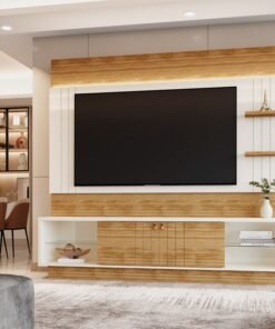 Home Guaíba com Detalhes Frisado Off-Amêndoa Larg. 2.00m - Mobler