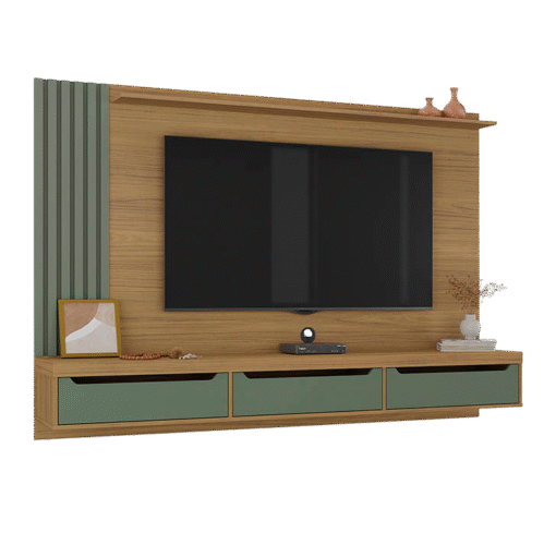 Painel até 75" Presence Carvalho/Menta - ARTELY - Imagem 2