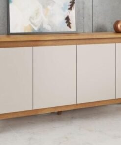 Buffet Flip 4 portas - Mel/Off White