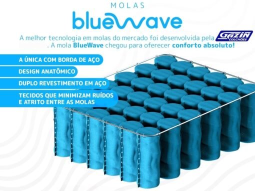 Colchão Casal Pérola Negra D33 + Base Box Simples Corino Branco – GAZIN COLCHÕES + BIOSTAR - Imagem 3