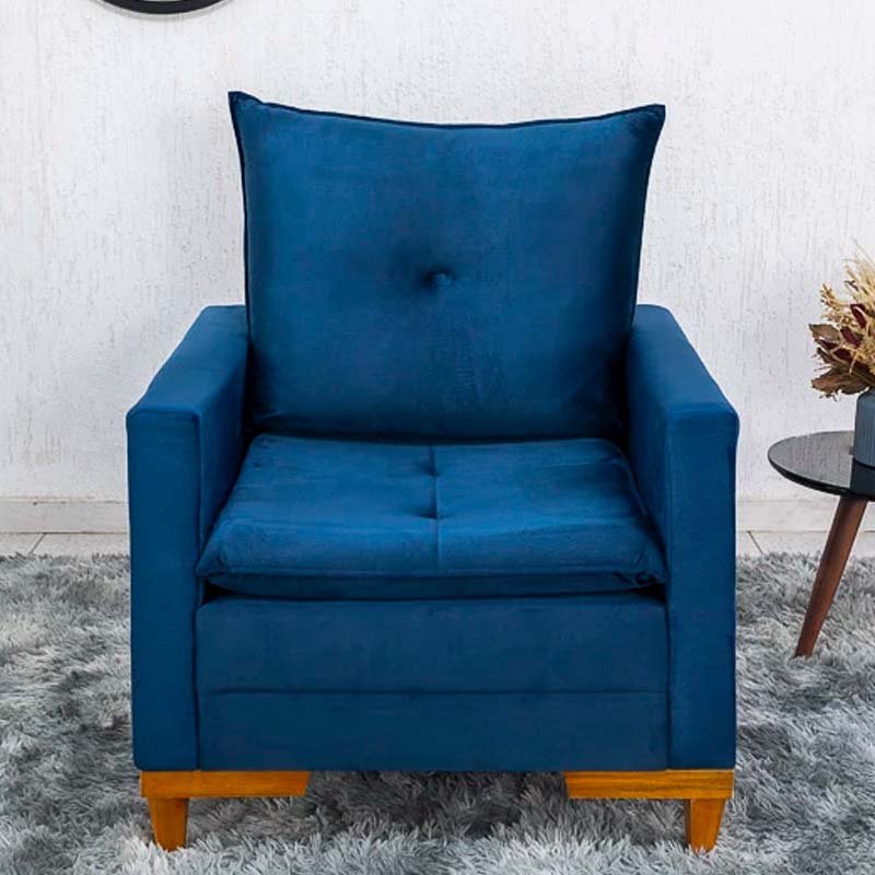Poltrona Paris Veludo Azul - Imagem 2