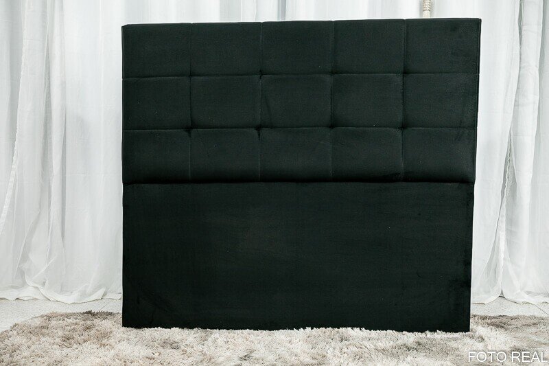 Cabeceira Casal Veneza Sued Preto Largura 1.40m