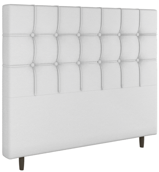 Cabeceira Casal Paris Corino Branco - MC DESIGN - Imagem 3