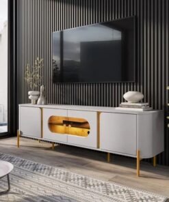 Rack Bancada Juquehy Off/Nature C/LED TV até 75 Polegadas Larg. 1.80m - Bechara