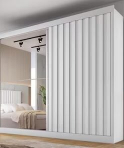 Guarda-Roupa 2 Portas Atlanta 2,06 m Branco Acetinado - MÓVEIS EUROPA