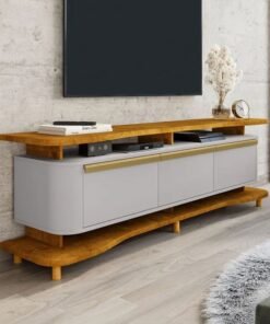 Rack Bancada Guarapari Nature/Off Para TV até 75 Polegadas Larg. 1.80m - Bechara