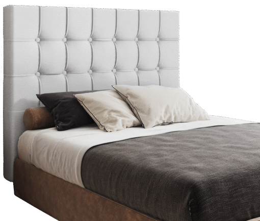 Cabeceira Casal Paris Corino Branco - MC DESIGN - Imagem 2