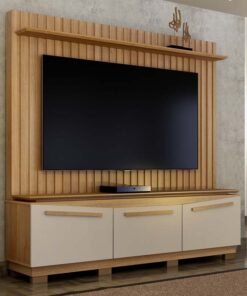 Home Montreal Cinamomo/Off Painel Ripado TV até 75 Polegadas Larg. 1.74m - Valdemoveis