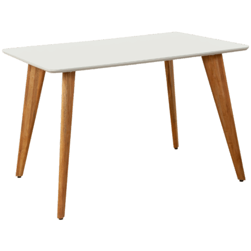 Mesa Slim 120 Canto Reto Imbuia Mel/Off White - CARVALHO DECOR - Imagem 2