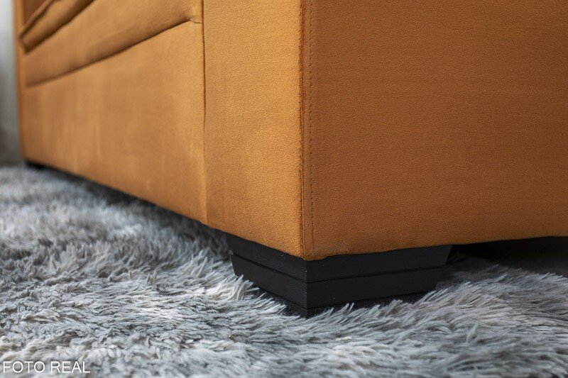 Sofá 3 e 2 lugares França com Puff Veludo Terracota A62 Larg. 1.86m - Imagem 7