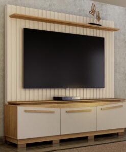 Home Montreal Off/Cinamomo Painel Ripado TV até 75 Polegadas Larg. 1.74m - Valdemoveis