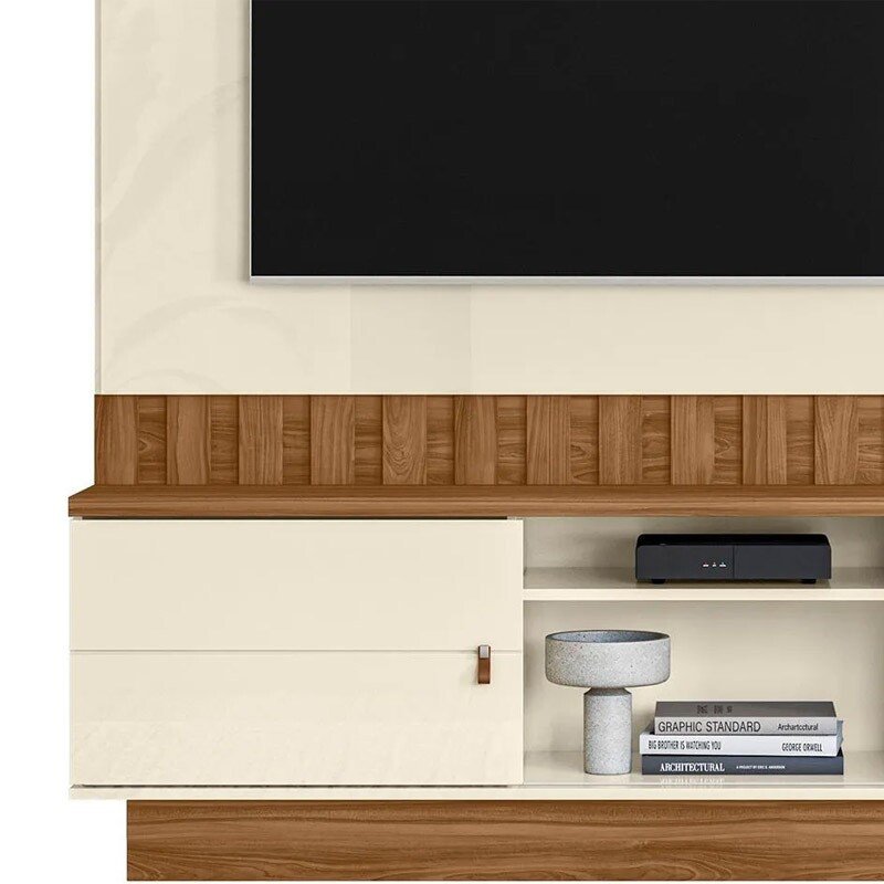 Home Florianópolis com Detalhe Ripado Off-Amêndoa Larg.1.75m -Mobler - Imagem 3