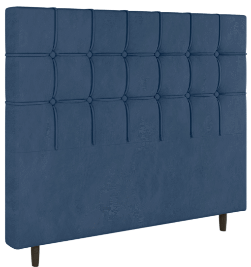 Cabeceira Casal Paris Suede Azul – MC DESIGN - Imagem 2