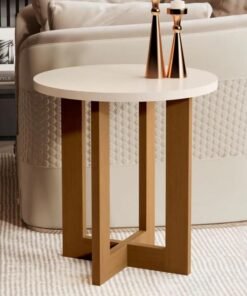 Mesa Lateral 8002 Luxo Pérola/Nature JB Bechara