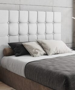 Cabeceira Casal Paris Corino Branco - MC DESIGN