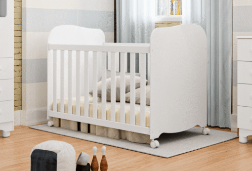 Guarda-Roupa 2 Portas Luna + Berço Uli Americano + Cômoda Junior Branco Brilho - PEROBA MÓVEIS - Imagem 2