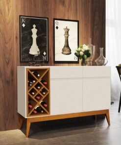 Buffet Petrus/Passion Off White/Cedro - EDN MÓVEIS