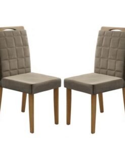 Kit 2 Cadeiras Las Vegas Cinamono Bege – MINASPLAC