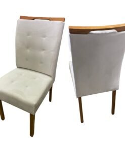 Kit 2 Cadeiras Linda Mel Bege Veludo – IMPÉRIO ESTOFADOS