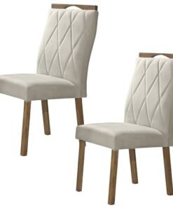 Kit 2 Cadeiras Lisboa Mel/Bege - ART ASSENTOS