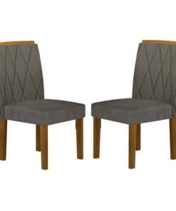 Kit 2 Cadeiras Lorena Freijó/Joli Chumbo - LEIFER