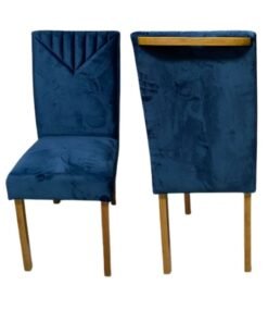 Kit 2 Cadeiras Siena Mel Naturale Azul - CLEFATOS DECOR
