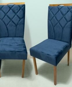 Kit 2 Cadeiras Stella Mel Naturale Azul – CLEFATOS DECOR