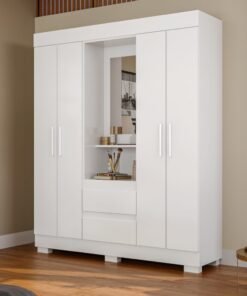 Guarda-Roupa Capelinha Isabely 1,491 m Branco - ACP MÓVEIS