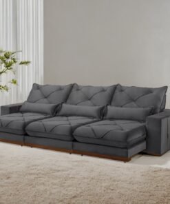 Sofá Retrátil e Reclinável Bahia 3,50 m Veludo