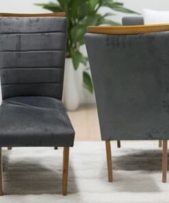 Kit 2 Cadeiras Júlia/Ase Mel/Cinza Grafite – CHF