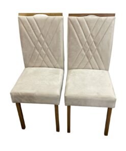 Kit 2 Cadeiras Verona Mel Naturale Bege - CLEFATOS DECOR