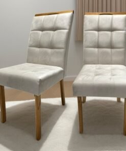 Kit 2 Cadeiras Lara Mel/Bege– HR MOVELARIA