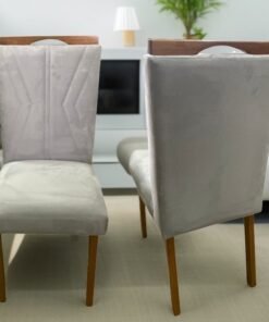 Kit 2 Cadeiras Londres Mel Prata – ART ASSENTOS