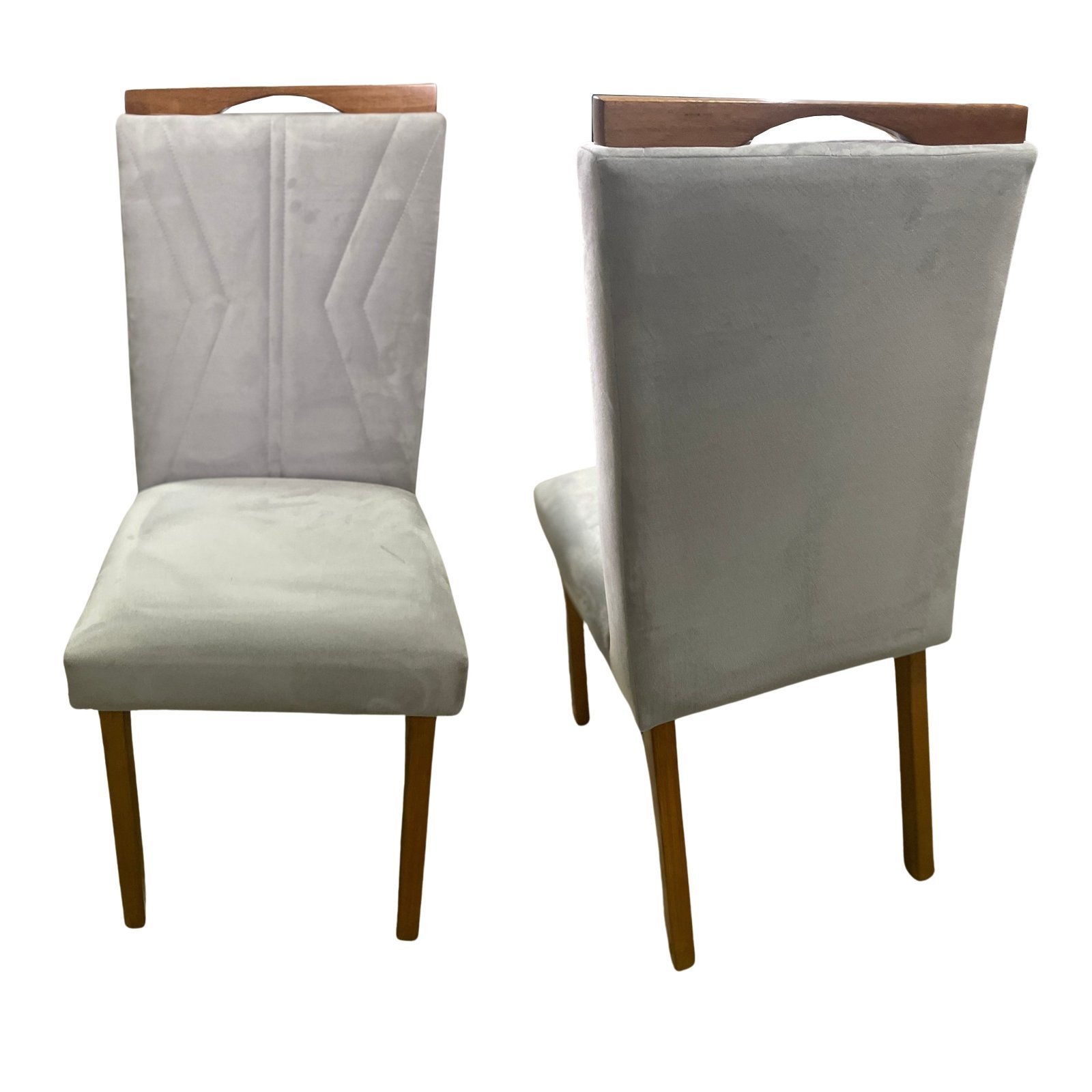 Kit 2 Cadeiras Londres Mel Prata – ART ASSENTOS - Imagem 5