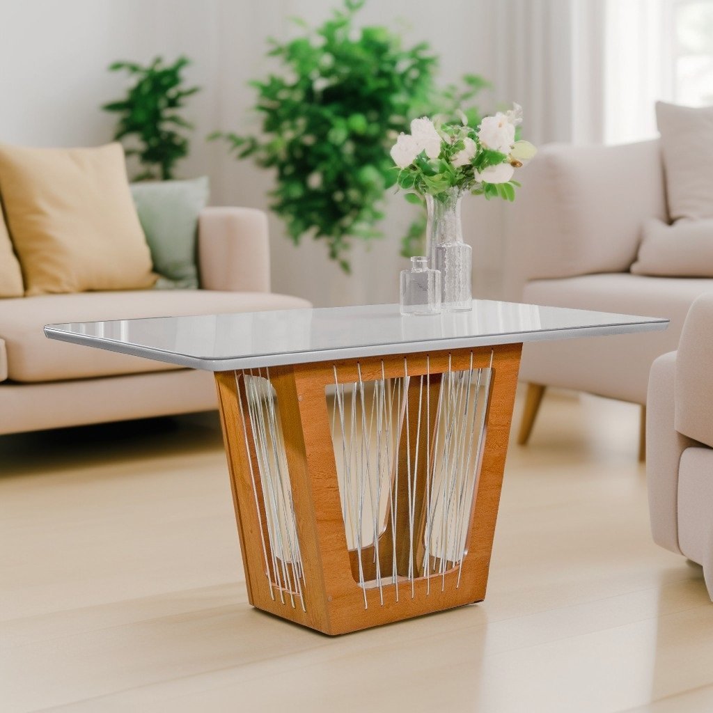 Mesa Marselha 120 Cinamono/Off White – CEL MÓVEIS