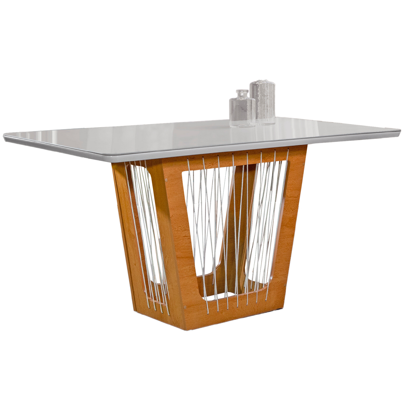 Mesa Marselha 120 Cinamono/Off White – CEL MÓVEIS - Imagem 2