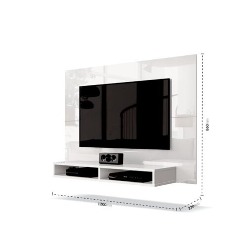 Painel até 43" Fox New Branco - EDN MÓVEIS - Imagem 3