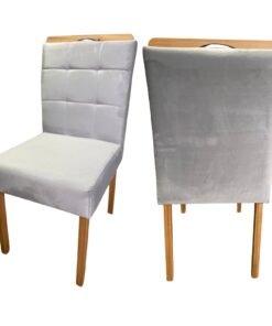 Kit 2 Cadeiras Camila Mel Prata – AK DECOR