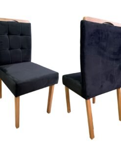 Kit 2 Cadeiras Camila Mel Preto – AK DECOR