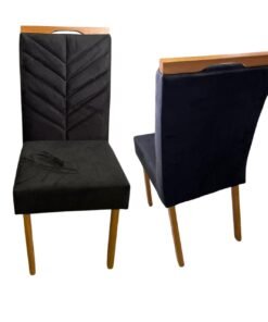 Kit 2 Cadeiras Eliza Preto – HR MOVELARIA