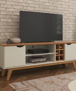 Rack até 50" Prism 1.8 Off White/Cinamono - PATRIMAR