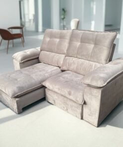 Sofá Retrátil e Reclinável Suíça 2,10 m Veludo Avelã – LEO DECOR