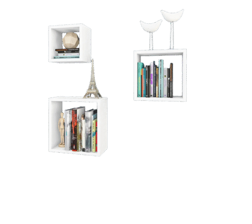 Trio de Nichos AM 3078 Branco - MOVELBENTO - Imagem 2