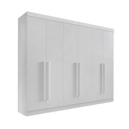 Roupeiro Casal Da Vinci Plus Branco 6 Portas 6 Gavetas 100% MDF Larg. 2.75m - D Doro - Imagem 3