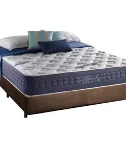 ColchÃo Casal Blue Sea D28 + Base Box Simples Corino Marrom – Anjos ColchÕes + Alto NÍvel Camas E ColchÕes