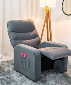 Poltrona Reclinável Punto Veludo Cinza 425