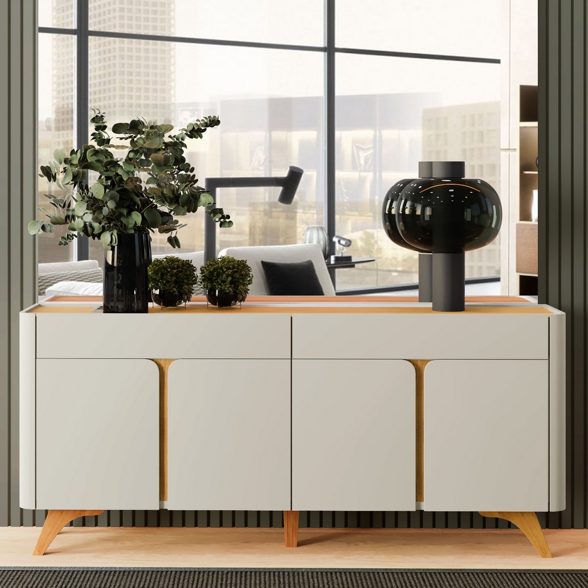 Buffet Arcus Off White/Naturale - MAVAULAR - Imagem 2