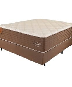 Colchão Casal Pro Quality C + Base Box Simples Corino Marrom – PRORELAX + BIOSTAR